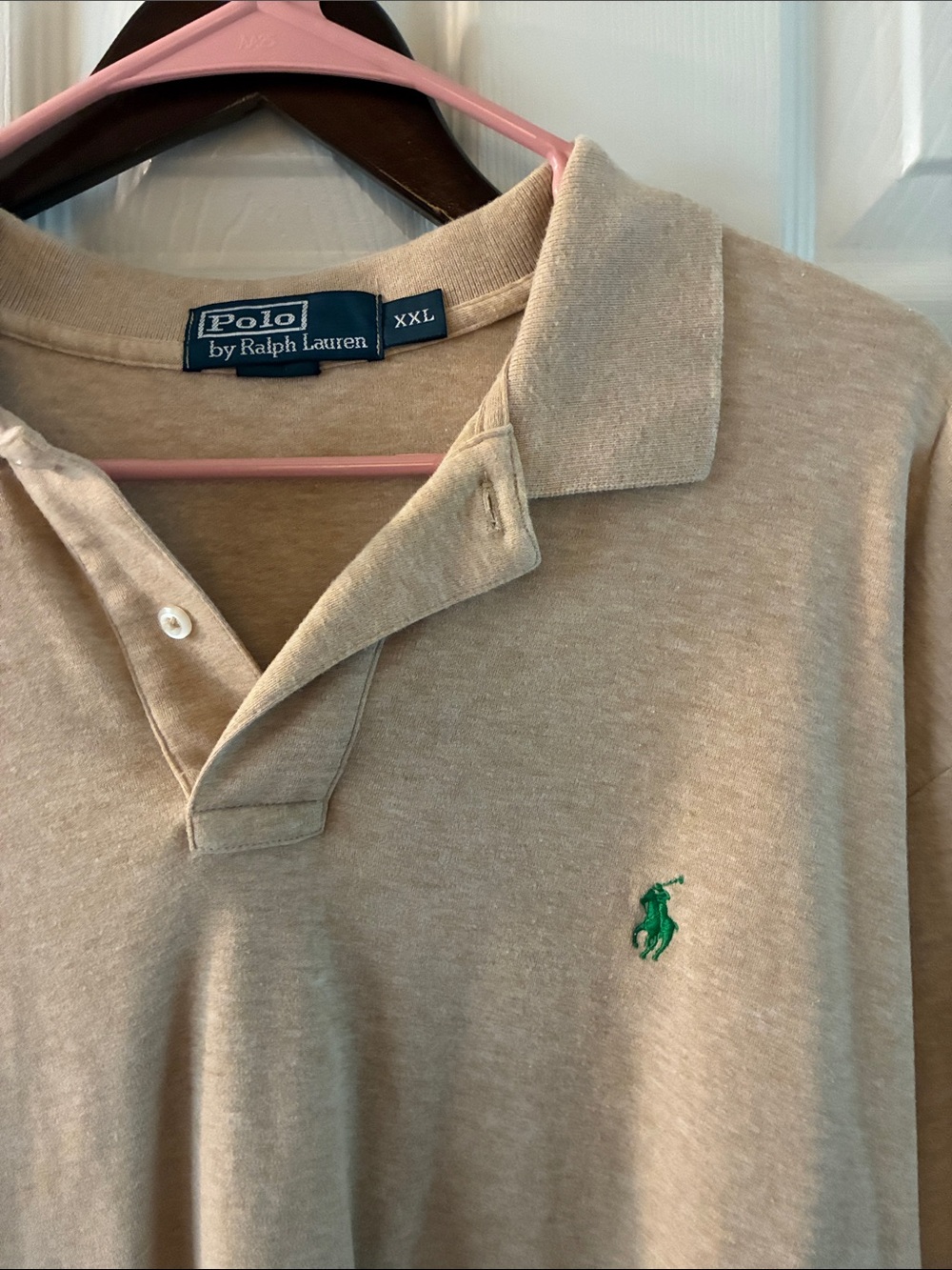 Polo by Ralph Lauren Beige Polo with Green Pony